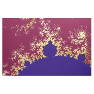 Tela Mandelbrot Fractal Red Gold Blue