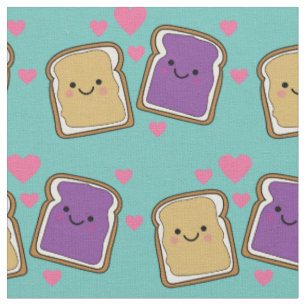 Tela Mantequilla de cacahuate y jelly niños PBJ Kawaii