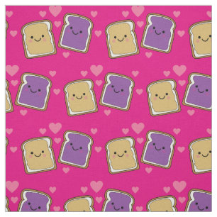 Tela Mantequilla de cacahuate y jelly niños PBJ Kawaii