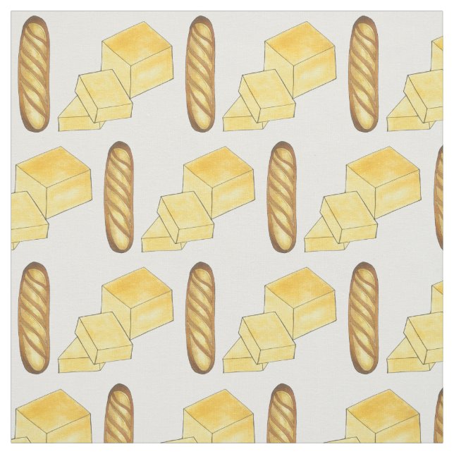 Tela Mantequilla de pan Baguette Panadería francesa Car (Retal)