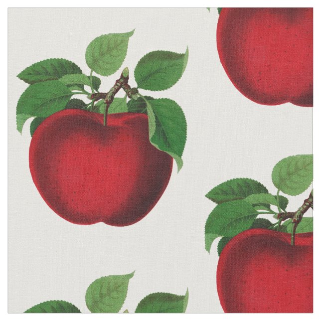 Tela Manzana roja vintage (De cerca)