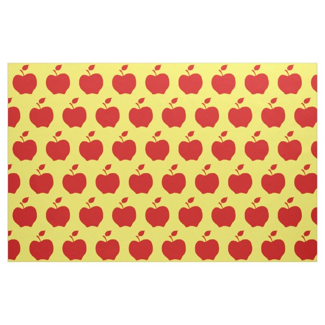 Tela Manzanas amarillas y rojas ("Cuarto gordo" (fat quarter))