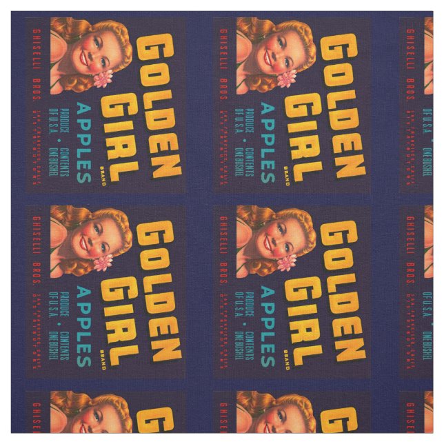 Tela Manzanas Chicas doradas (Retal)