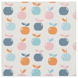 Tela Manzanas cortas en blanco