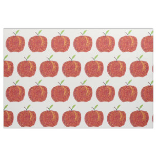Tela Manzanas rojas enteras en tronco de Pointillismo, 