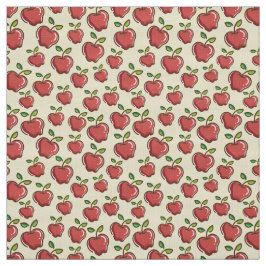 Tela Manzanas Rojas Sobre El Diseño Del Patrón De Fondo