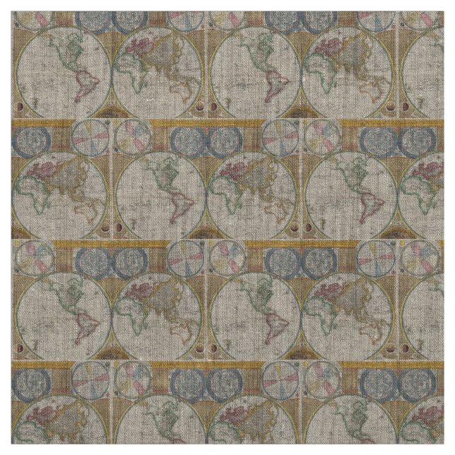 Tela Mapa antiguo del mundo (Retal)