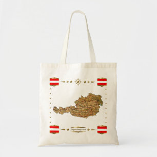 Tela Mapa de Austria + Bolso de las banderas