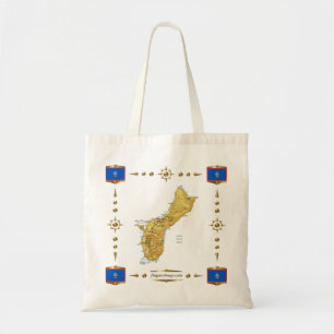 Tela Mapa de Guam + Bolso de las banderas