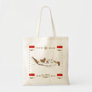 Tela Mapa de Indonesia + Bolso de las banderas