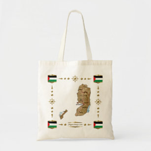 Tela Mapa de Palestina + Bolso de las banderas