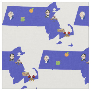 Tela Mapa de Pun de Massachusetts