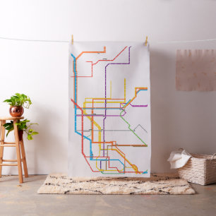 Tela Mapa del metro de la ciudad