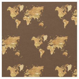 Tela Mapa del mundo de madera