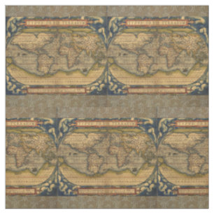Tela Mapa del mundo de Ortelius 1570: Cartografía antig