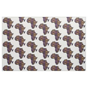 Tela Mapa Purple Gold Africa