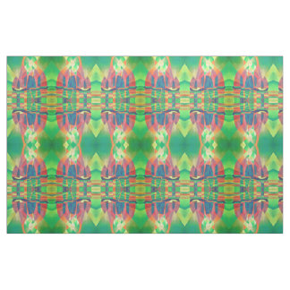 Tela Mar de Verde con basura abstracta cubista