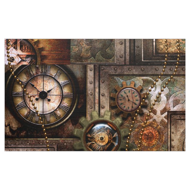 Tela Maravilloso diseño de steampunk (Yarda)