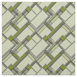 Tela Maravilloso patrón geométrico de artes verdes y ar