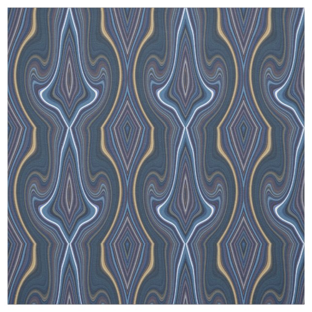 Tela Marble Agate Blue Gold Patrón de Moda giratoria (Retal)