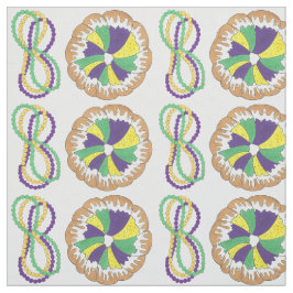 Tela Mardi Gras Beads King Cake New Orleans Carnaval