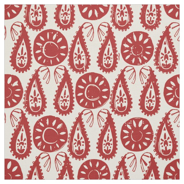 Tela marfil rojo (Retal)