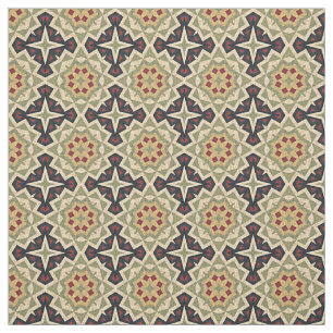 Tela Marfil Rojo Olivo Verde Negro Ecléctico Etnia