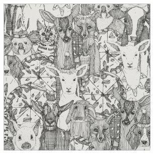 Tela margherita menagerie pizza fiesta negro