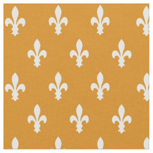 Tela Marigold Victorian Fleur de Lys Fabric