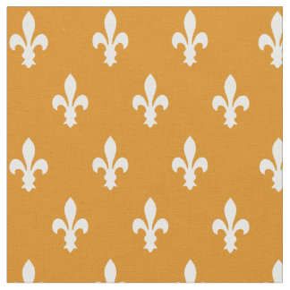 Tela Marigold Victorian Fleur de Lys Fabric