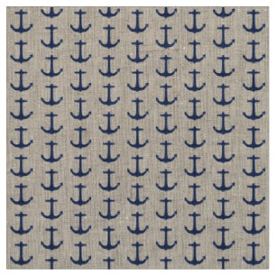 Tela Marina Ancla Azul Marino