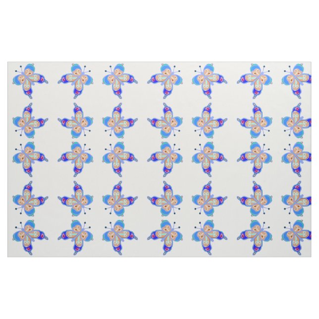 Tela Mariposa azul ("Cuarto gordo" (fat quarter))