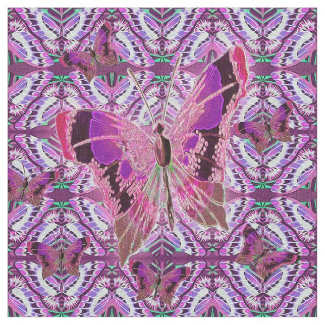 Tela Mariposa caprichosa (De cerca)