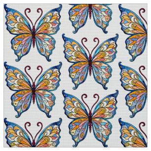 Tela Mariposa caprichosa y colorida