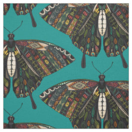 Tela mariposa de cola tortuosa verde azulada