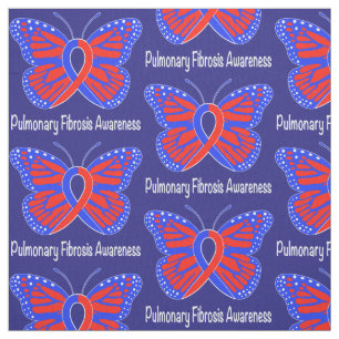 Tela Mariposa de la conciencia de la fibrosis pulmonar