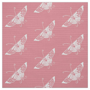 Tela Mariposa Deco Estilizada, Caparo Rosa