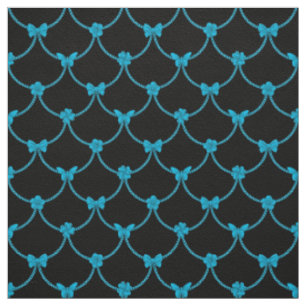 Tela Mariposa floral floral azul azul moderno de lujo