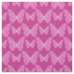 Tela Mariposa floral floral rosada moderna de lujo