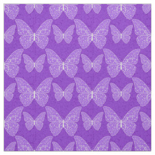Tela Mariposa floral natural púrpura moderna de lujo