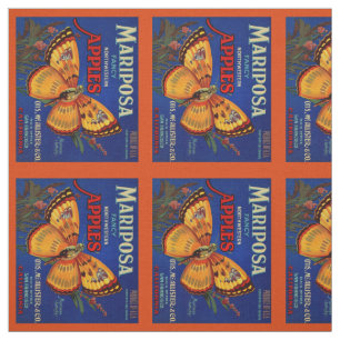 Tela Mariposa manzanas