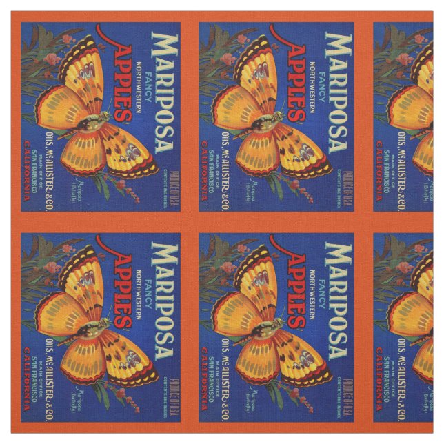 Tela Mariposa manzanas (Retal)