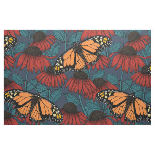Tela Mariposa monarca sobre las colmenas rojas