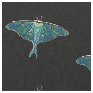 Tela Mariposa polilla azul