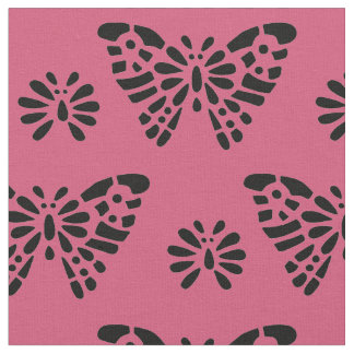 Tela Mariposa rosada