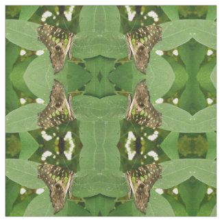 Tela Mariposa verde tropical irlandesa