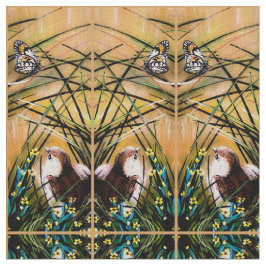 Tela Mariposa y codorniz