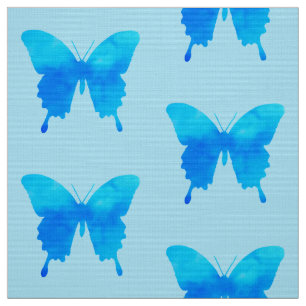 Tela Mariposas acuáticas - Tonos azules del cielo