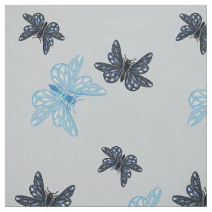 Tela Mariposas azules