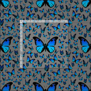 Tela mariposas azules